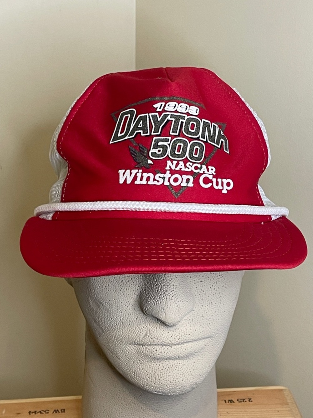 1993 Daytona 500 Winston Cup Red Racing Trucker Hat